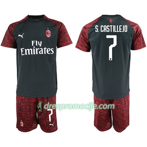 AC Milan Dres S.Castillejo 7 Dječji Treći 2018/19 Kratkih Rukava AC Milan Dres S.Castillejo 7 Dječji Treći 2018/19 Kratkih Rukava